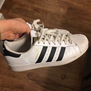 Adidas Superstar B&W Sneakers - Women’s Size 9